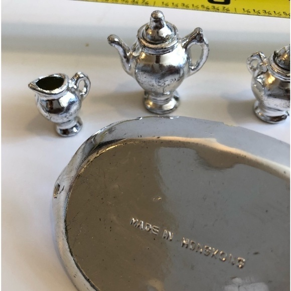 VTG DOLLHOUSE Miniature Tea Set Tea & Coffee, CREAMER, PLASTIC - Picture 3 of 3